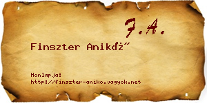 Finszter Anikó névjegykártya