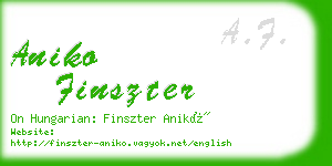 aniko finszter business card